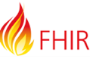 The HL7 FHIR logo (orange-red flame and the word FHIR), marking the L3 machine-readable layer's standard.