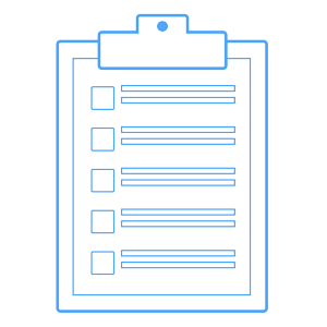 Blue outline icon of a clipboard holding a checklist of five items. On this slide it marks structured requirements, the L2 operational layer (the Digital Adaptation Kit).