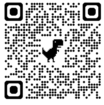 A QR code with a small pixel-art dinosaur in its centre. It was not decoded for this description; the slide prints https://smart.who.int/base/dak-api.html beside it.